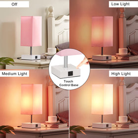 Ambimall nightstand lamp in a bedroom setup enhances decor