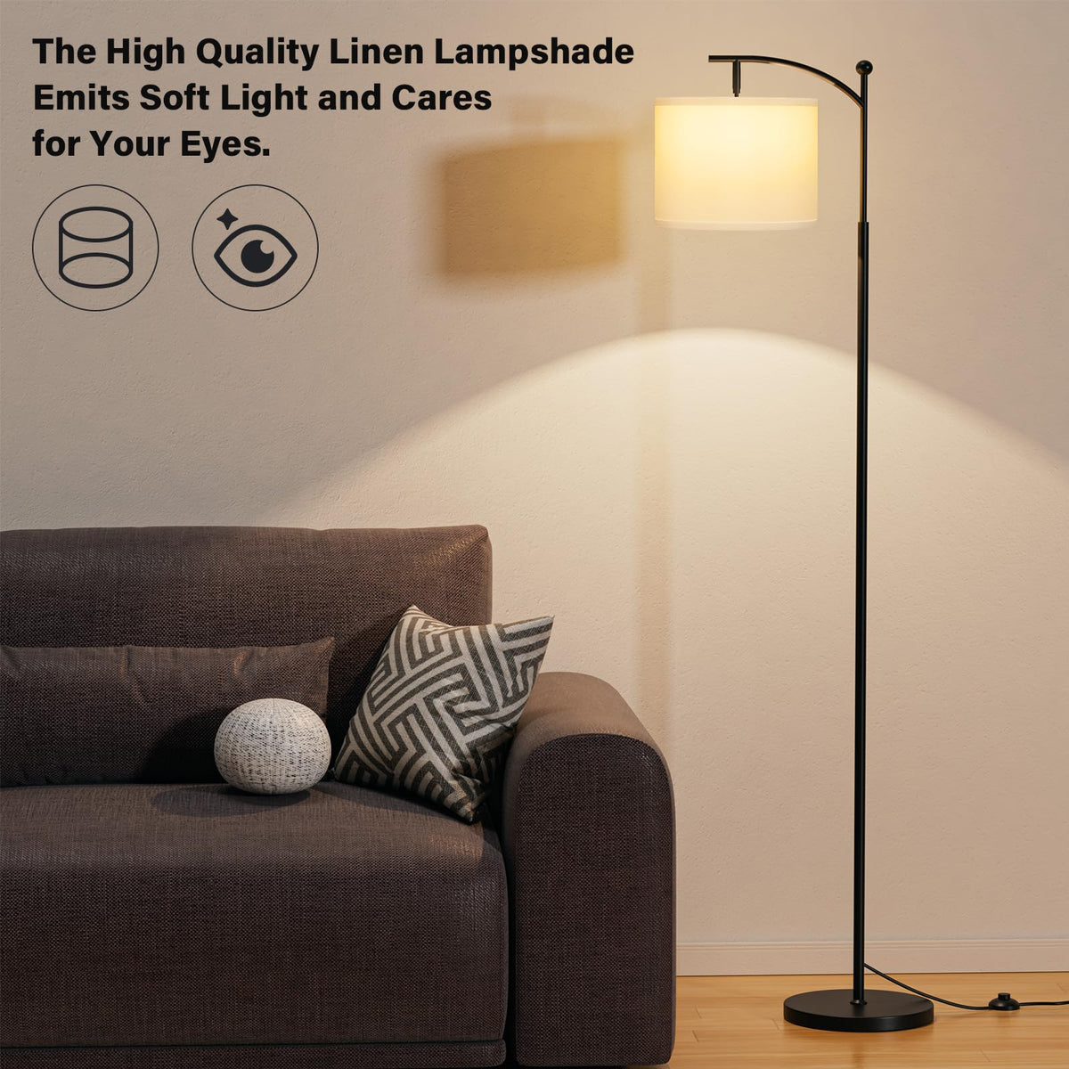 Ambimall stable base keeps the lamp steady in busy rooms.