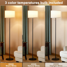 Ambimall standing lamp offers three color temperatures for versatile ambiance.