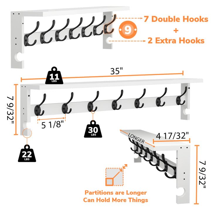 AMBIRD round-ended metal hooks prevent snags when hanging clothes