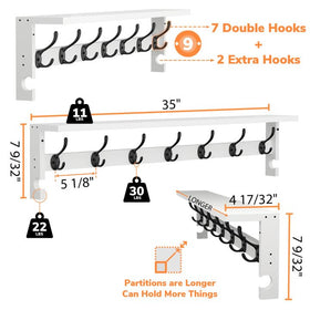AMBIRD round-ended metal hooks prevent snags when hanging clothes