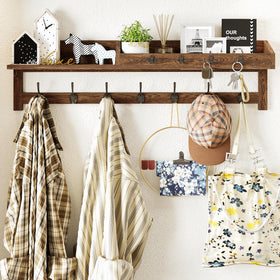 AMBIRD coat rack wall-mount 35-inch organized entryway with multiple hooks