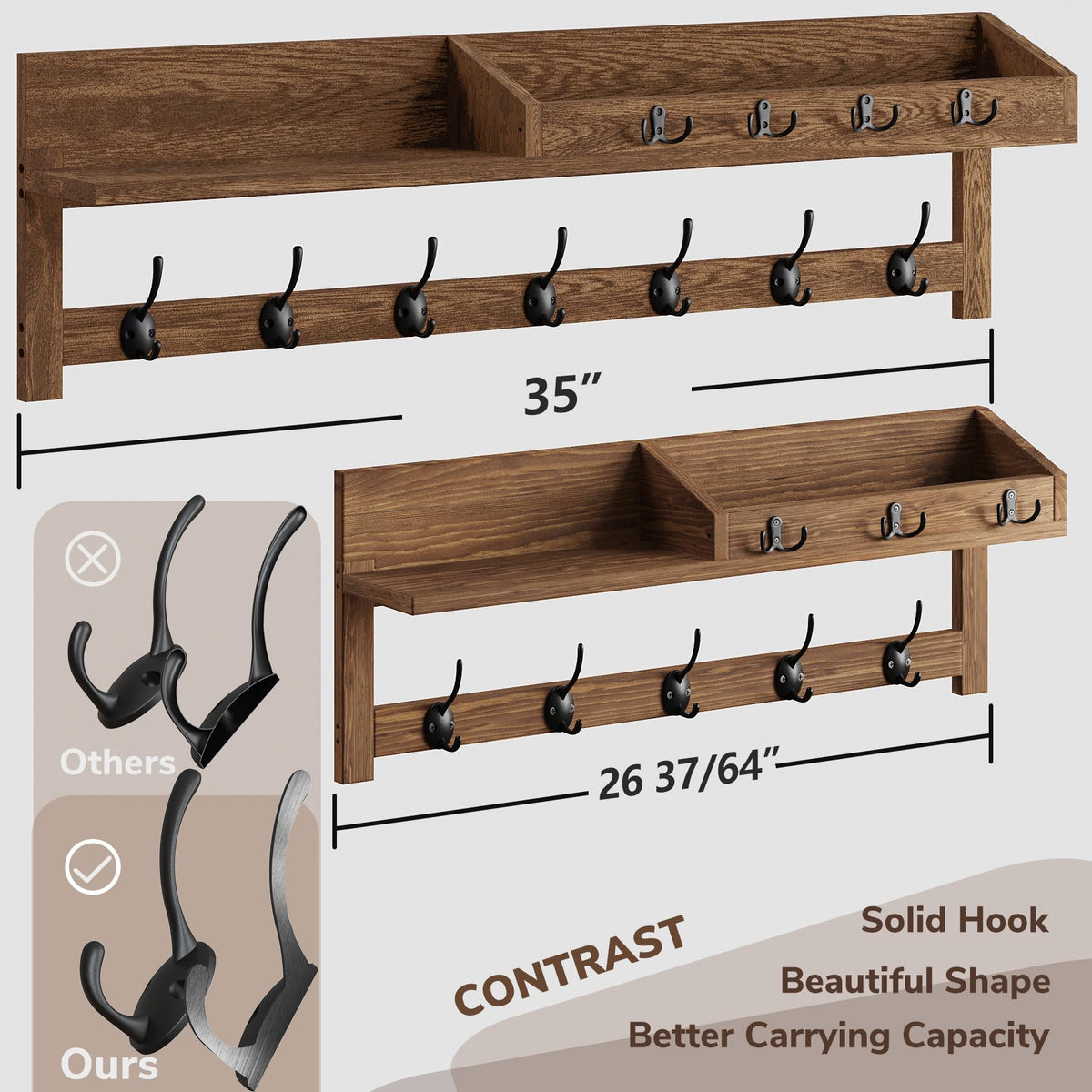 AMBIRD wooden coat hanger adding warmth to hallway