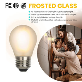 AMDTU compact 45mm Edison bulb fits tight spaces like vanity lights.