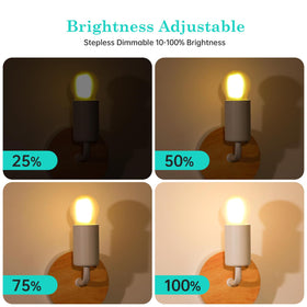 AMDTU Dimmable LED bulb with flicker-free performance on compatible dimmers.
