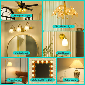 AMDTU six-pack vintage bulbs ideal for quick replacement.