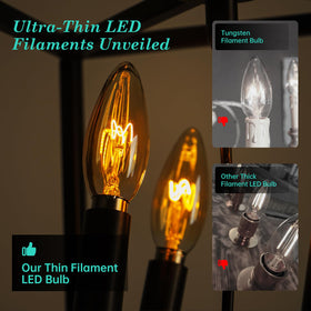 AMDTU ultra-thin LED filament adds vintage warmth to any fixture