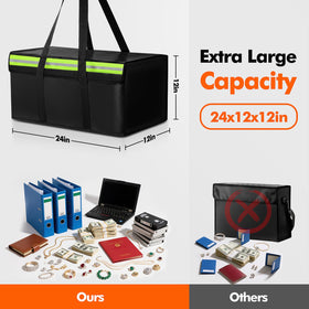 Amerbro fireproof document bag with waterproof zipper protects contents