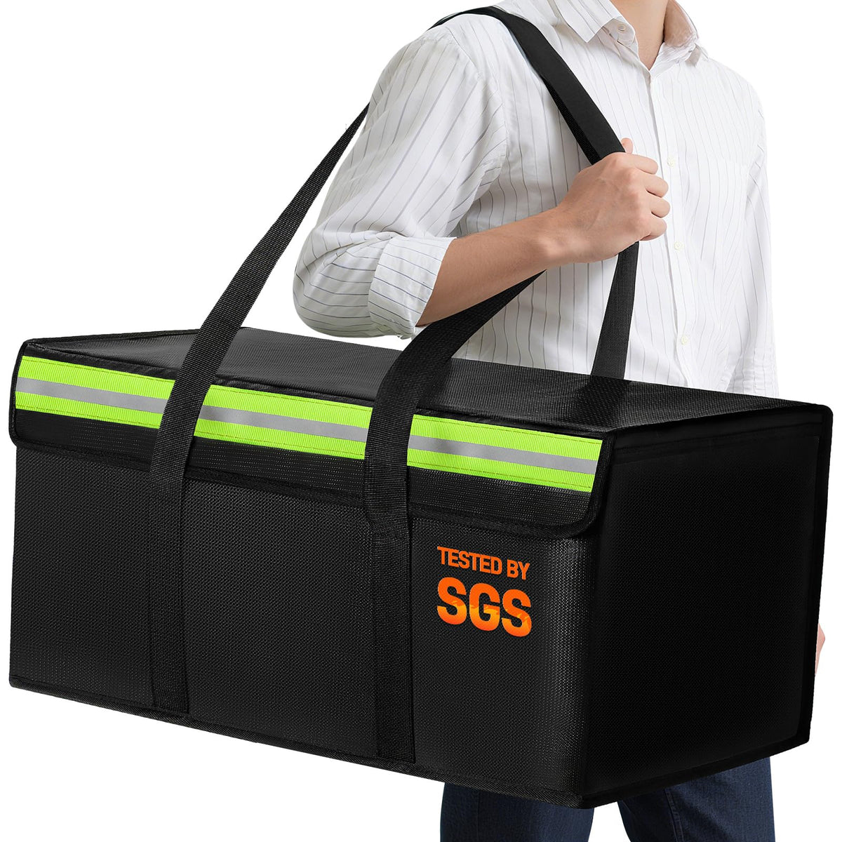 Amerbro large fireproof bag with front view for quick access