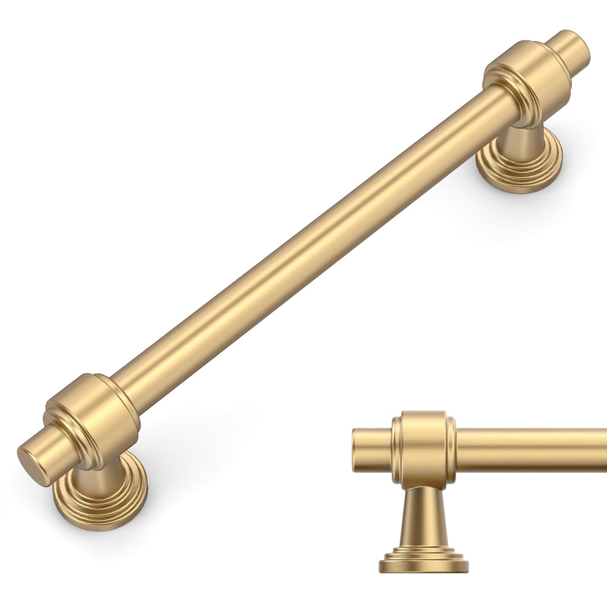 Amerdeco champagne bronze 5 inch cabinet pull for kitchen drawers, durable and easy to install.