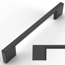 Amerdeco 10-pack matte black cabinet pulls, 5 inch hole centers, durable hardware for kitchens