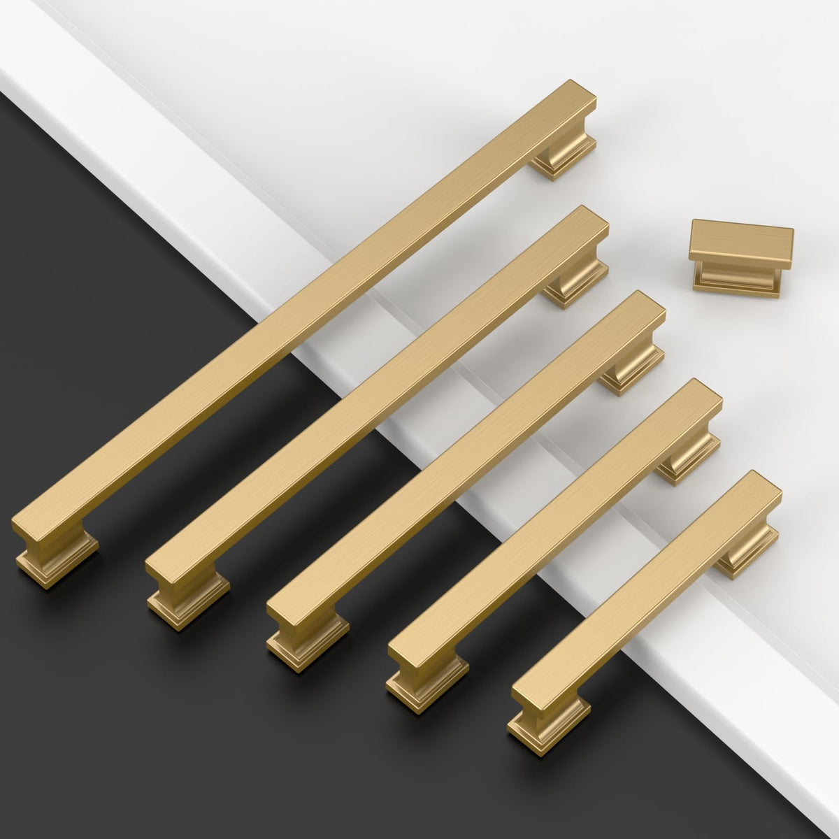 Amerdeco brushed brass drawer pull 5 inch adds a modern touch to drawers.