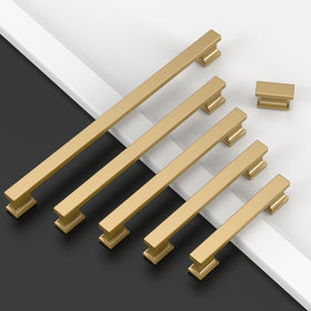 Amerdeco brushed brass drawer pull 5 inch adds a modern touch to drawers.