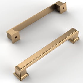 Amerdeco champagne bronze cabinet pull with 5-inch center hole for easy kitchen upgrades.