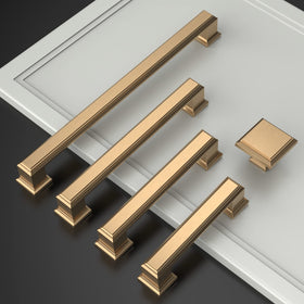 Amerdeco champagne bronze drawer pull, 5-inch center hole, boosts dresser or cabinet style.