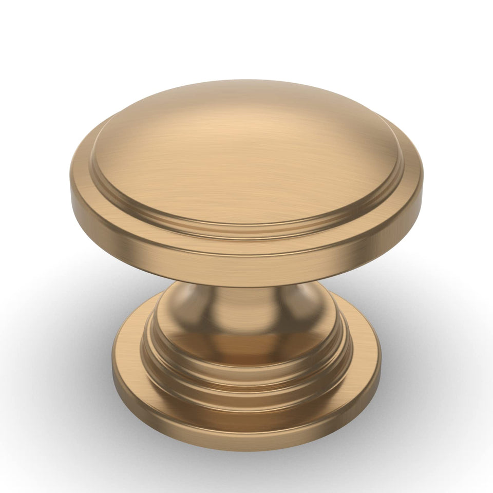 Amerdeco champagne bronze kitchen knob, 1-1/4 inch, durable cabinet upgrade.