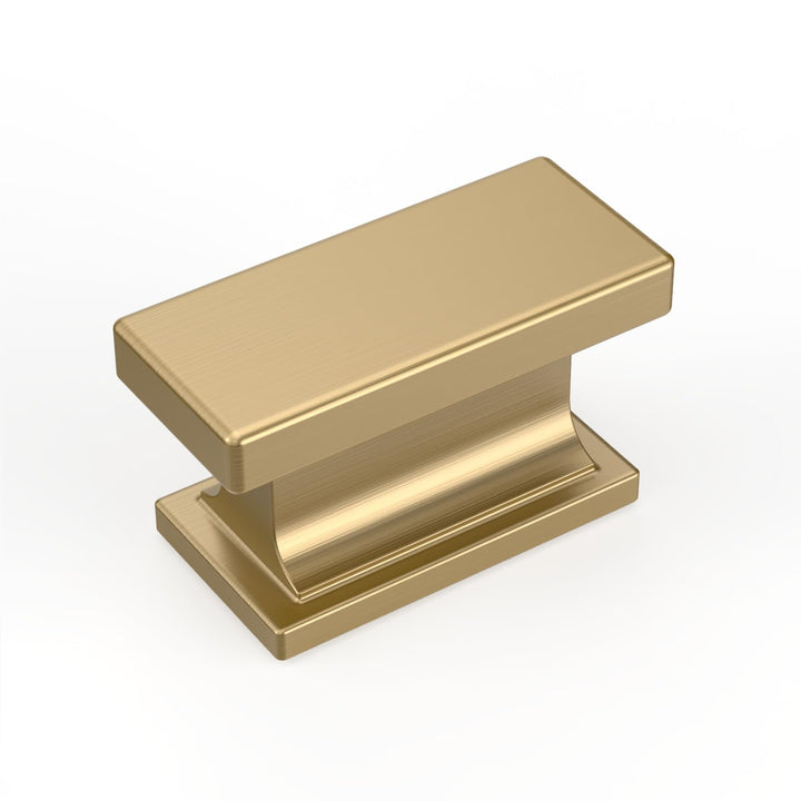 Amerdeco champagne bronze knob closeup in brushed brass finish for a stylish cabinet upgrade