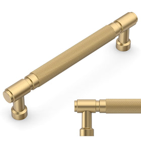 Amerdeco champagne bronze knurled drawer pull 128mm adds durable, stylish grip