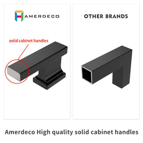 Amerdeco drawer pulls matte black with easy installation