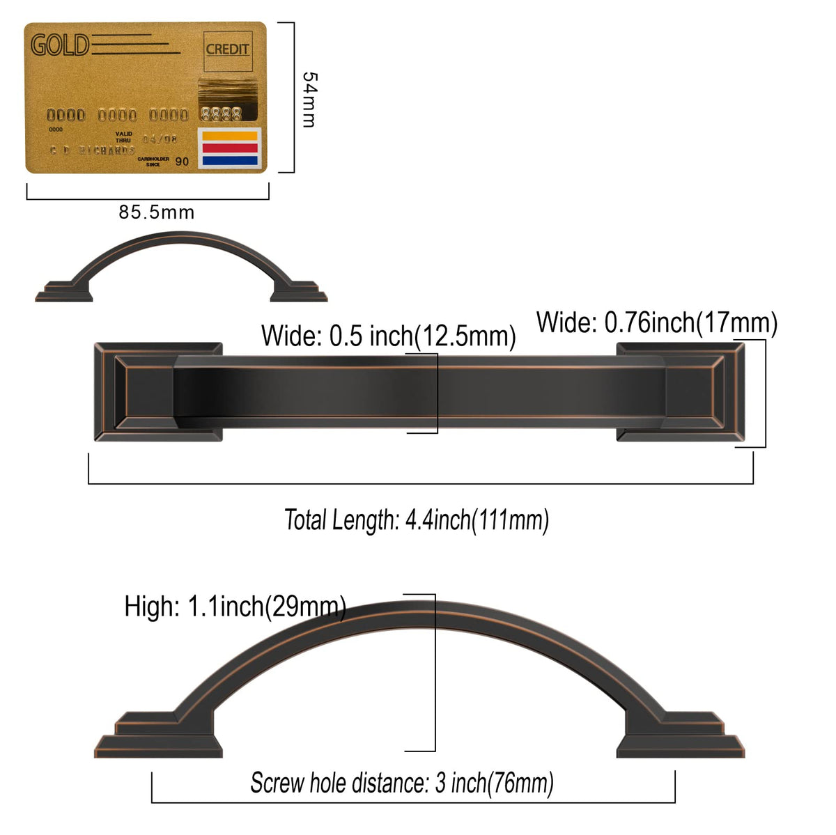 Amerdeco bronze finish on a wardrobe door handle