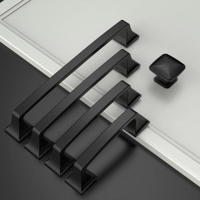 Amerdeco matte black handle closeup highlighting smooth edge and refined finish.