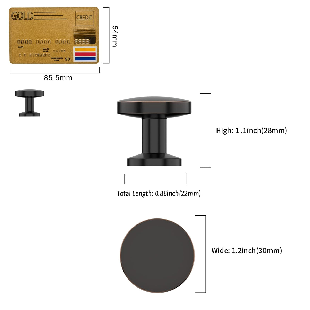 Amerdeco oil rubbed bronze knob dresser detail with elegant round shape