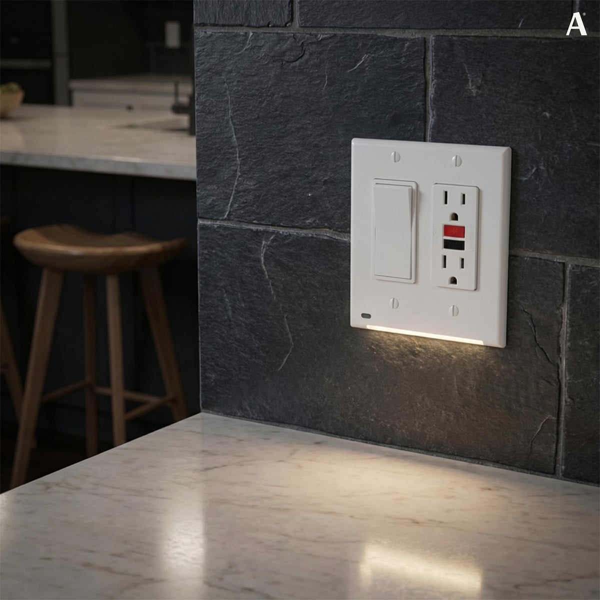 AMERELLE Lumicover wallplate easy DIY installation with U-type connectors
