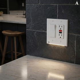 AMERELLE Lumicover wallplate easy DIY installation with U-type connectors