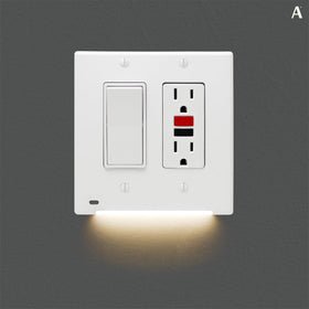 AMERELLE Lumicover wallplate compatible with GFCI outlets and standard receptacles