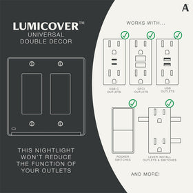 AMERELLE Lumicover wallplate keeps outlets accessible while lighting the path
