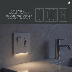 AMERELLE Lumicover wallplate in a clean white finish for modern spaces