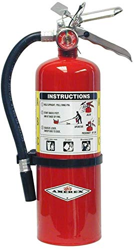 Amerex B500 front view, compact 5 lb extinguisher for quick access.