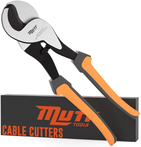 American Mutt Tools 10in cable cutter blade close-up for clean copper cuts.