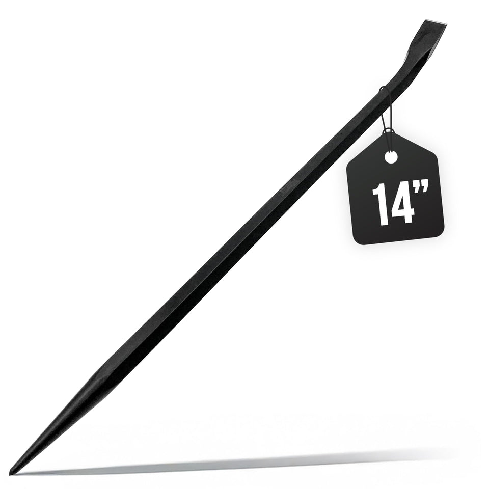 American Mutt Tools alignment pry bar with pointed tip for precise alignment tasks.