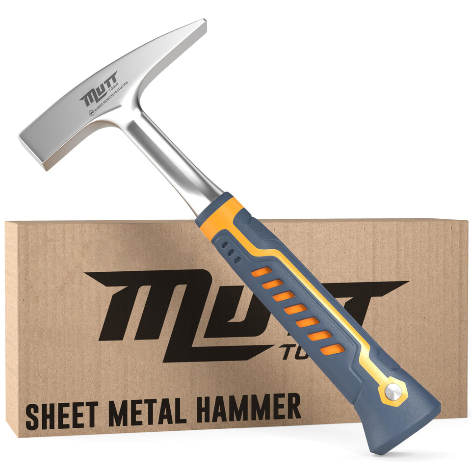 American Mutt Tools 18oz sheet metal hammer head for precise shaping.