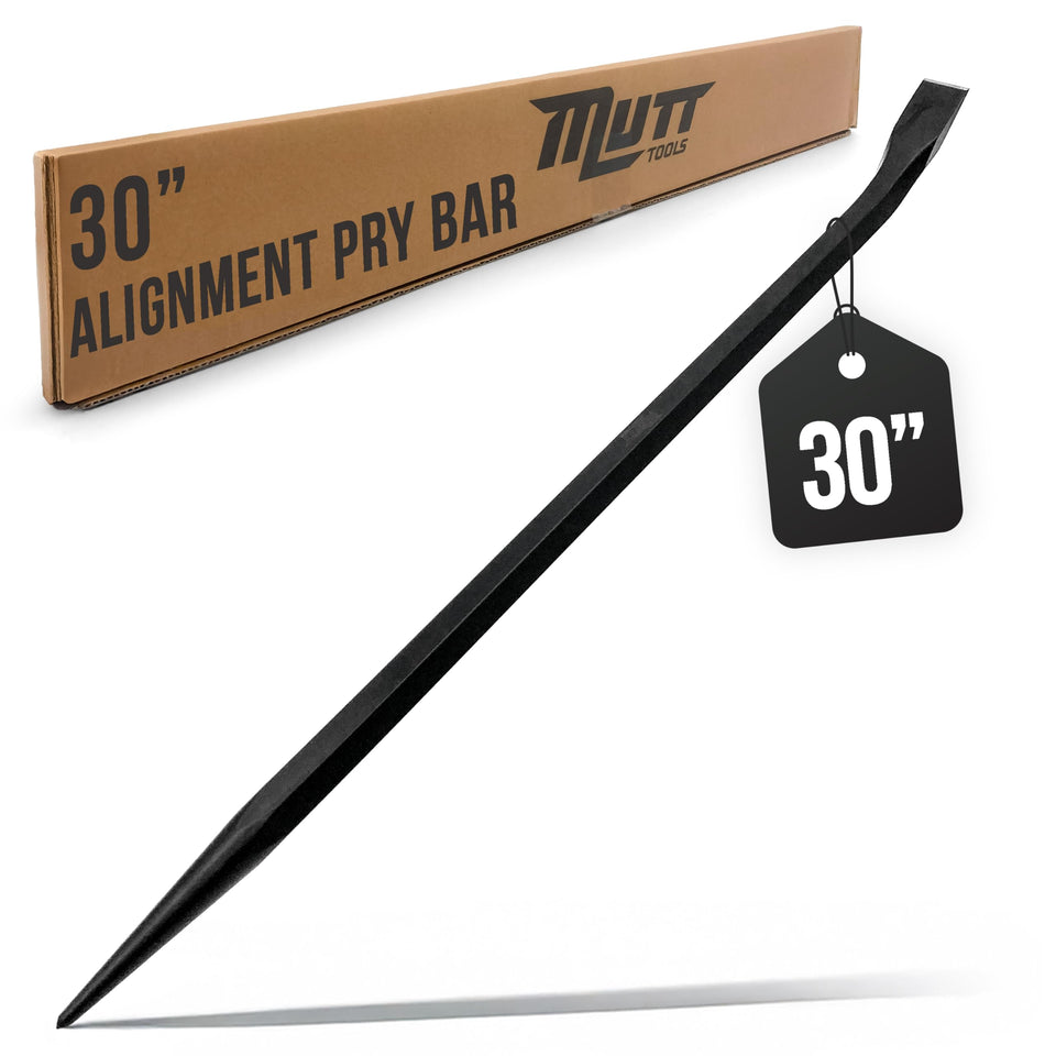 American Mutt Tools 30in alignment pry bar, side view, ideal for precise line-up tasks.