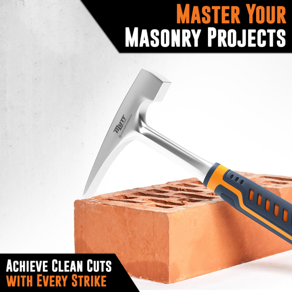 AMERICAN MUTT TOOLS ergonomic-handle ensuring comfortable grip during long masonry sessions.