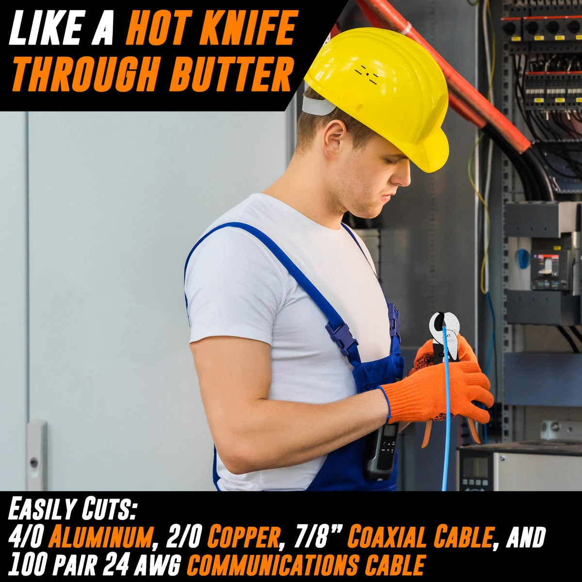 American Mutt Tools ergonomic handles enable comfortable, fatigue-free cutting.