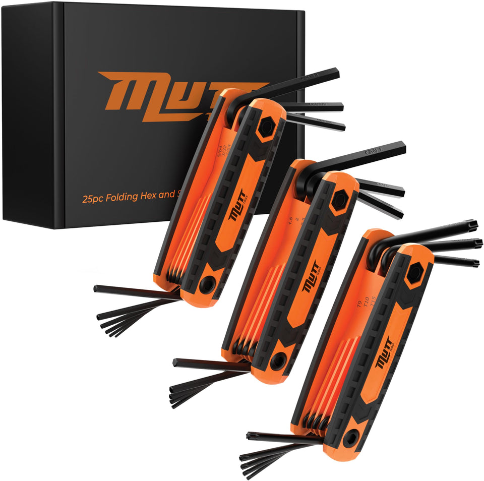 AMERICAN MUTT TOOLS folding Allen key set shows compact field-ready design