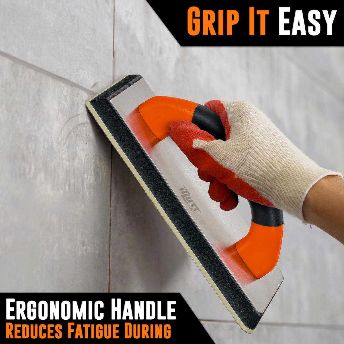 AMERICAN MUTT TOOLS grout float with white rubber pad delivers smooth, even grout application.
