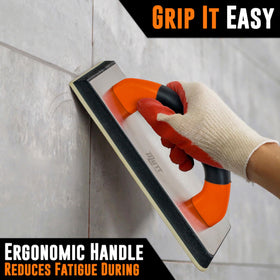 AMERICAN MUTT TOOLS grout float with white rubber pad delivers smooth, even grout application.