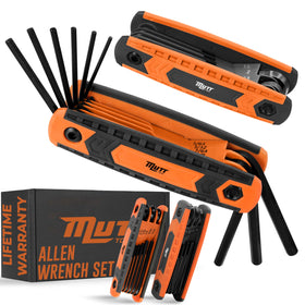 American Mutt Tools 17pc folding hex key set closed for compact storage and quick access.
