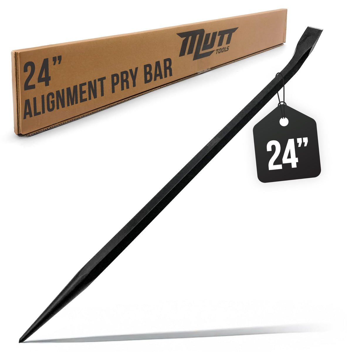 AMERICAN MUTT TOOLS Mutt Tools 24in pry bar with pointed tip improves precise alignment tasks