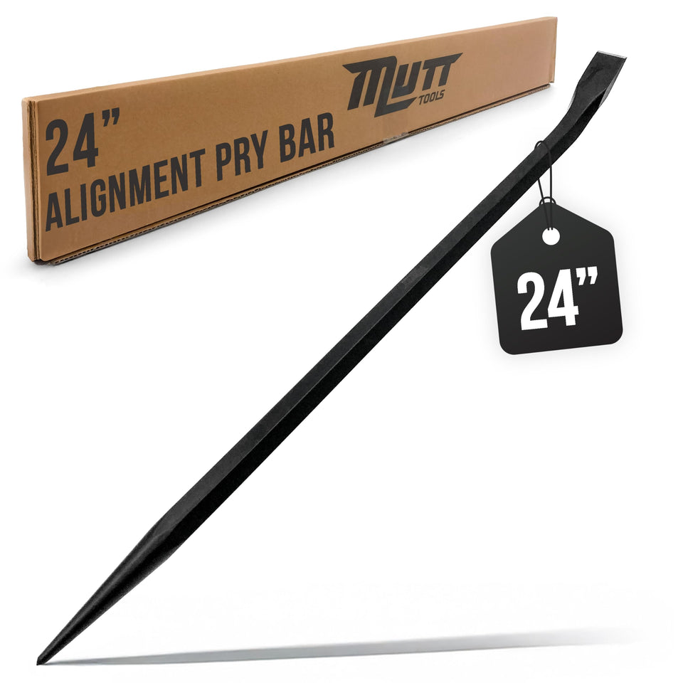 AMERICAN MUTT TOOLS Mutt Tools 24in pry bar with pointed tip improves precise alignment tasks