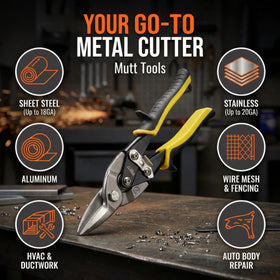 AMERICAN MUTT TOOLS Mutt Tools ergonomic cushioned grips for comfortable long cuts.