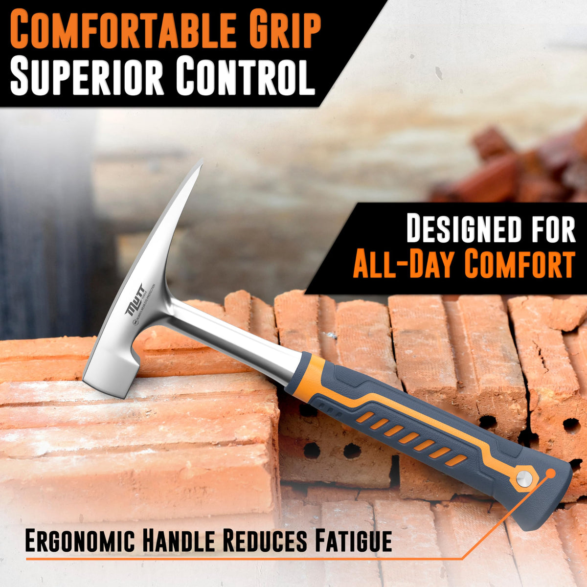 AMERICAN MUTT TOOLS perfectly-balanced-design for controlled bricklaying and steady strikes.