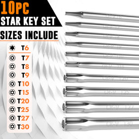 AMERICAN MUTT TOOLS tamper-proof star wrench with hollow center for security screws