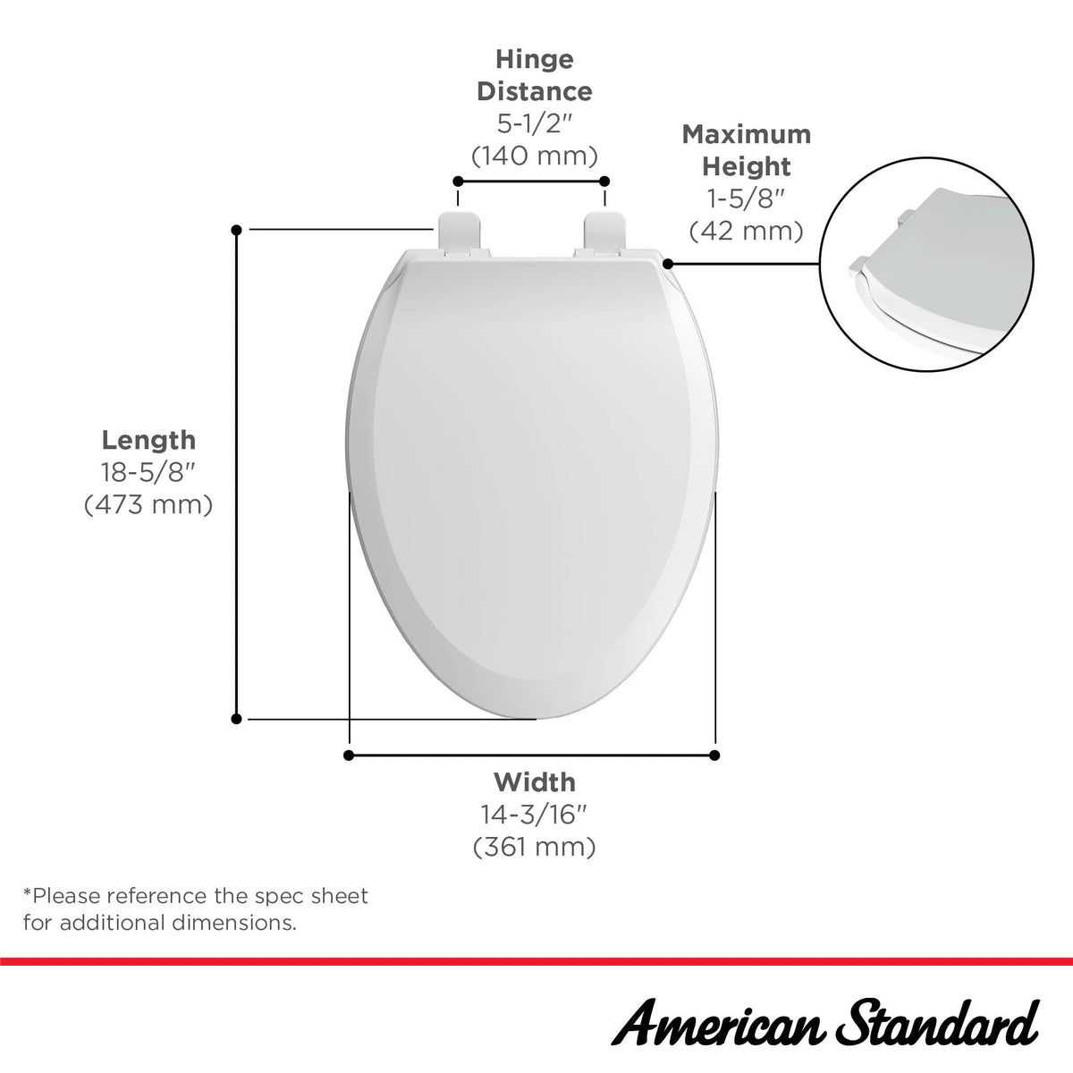 American Standard 5503A00B.020 bathroom upgrade, transitional design fits many decors.