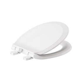 American Standard 5503B00B.020 soft-close round seat improves bathroom quietness.
