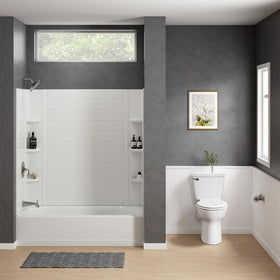 American Standard white finish adds clean, timeless look.
